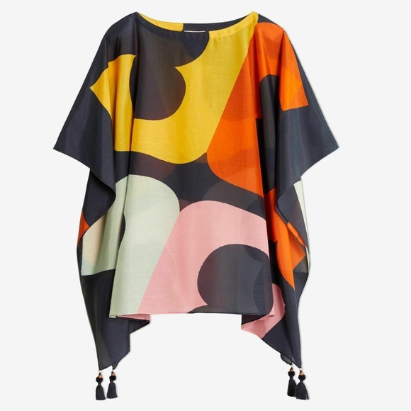 Tory Burch Printed Beach Caftan  XS / S Capsule Logo - Picture 2 of 4